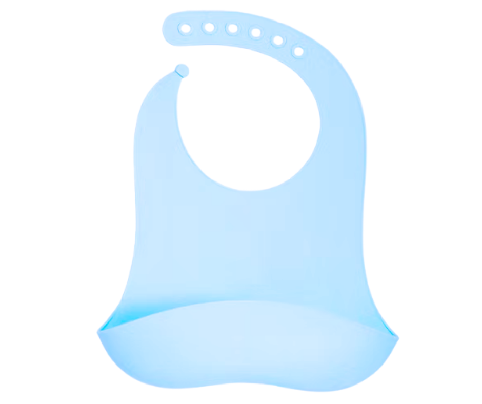 Baveta din silicon cu buzunar, impermeabila, fara BPA, Blue, BebePrice [6]