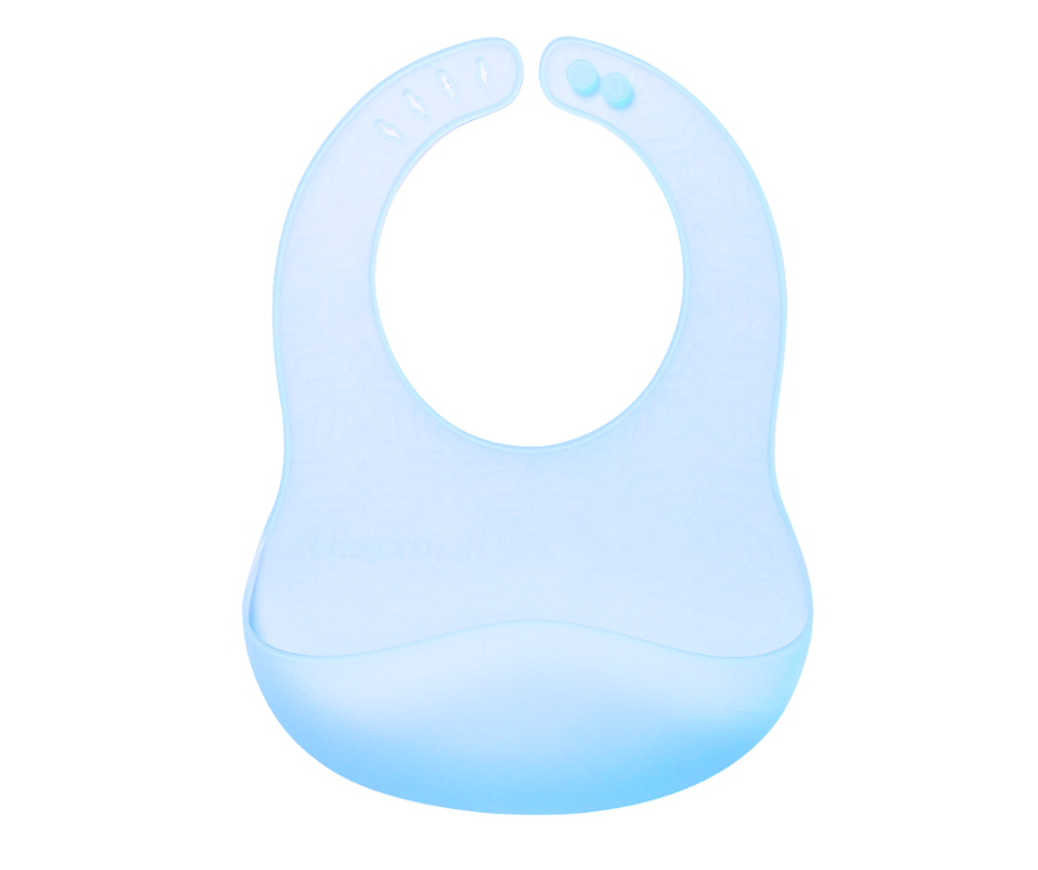 Baveta din silicon cu buzunar, impermeabila, fara BPA, Blue, BebePrice [2]