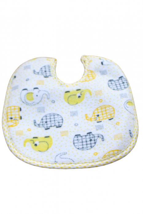 Baveta impermeabila, Baby Elephant, Yellow, BebePrice [3]