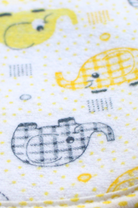 Baveta impermeabila, Baby Elephant, Yellow, BebePrice [2]