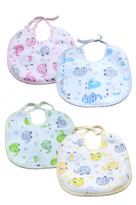 Baveta impermeabila, Baby Elephant, Green, BebePrice [4]