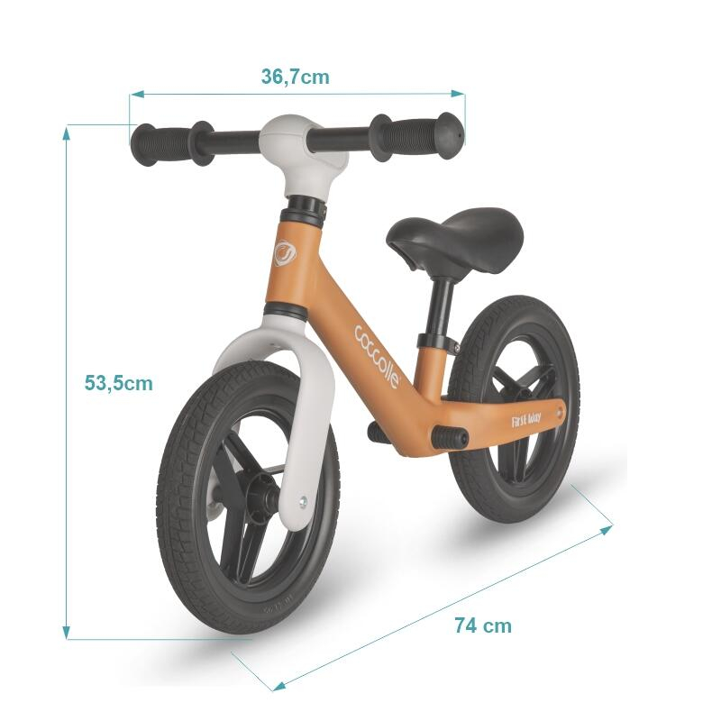BBP-325010243 Bicicleta fara pedale First Way Cookie Beige manevrare cu o singura mana si 45 50 cm BebePrice.ro [13]