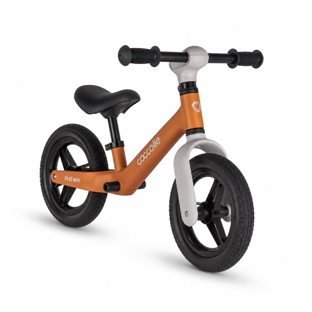 BBP-325010243 Bicicleta fara pedale First Way Cookie Beige manevrare cu o singura mana si 45 50 cm BebePrice.ro [2]