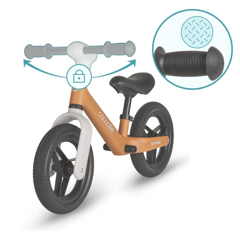 BBP-325010243 Bicicleta fara pedale First Way Cookie Beige manevrare cu o singura mana si 45 50 cm BebePrice.ro [12]