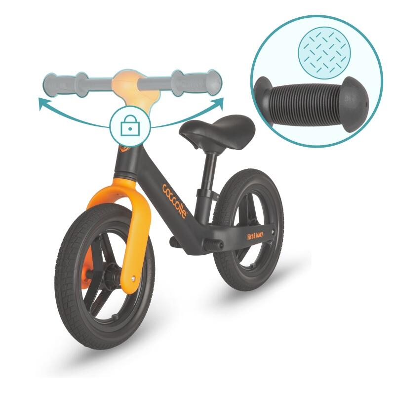 BBP-325010260 Bicicleta fara pedale First Way Orange Shadow manevrare cu o singura mana si 45 50 cm BebePrice.ro [12]