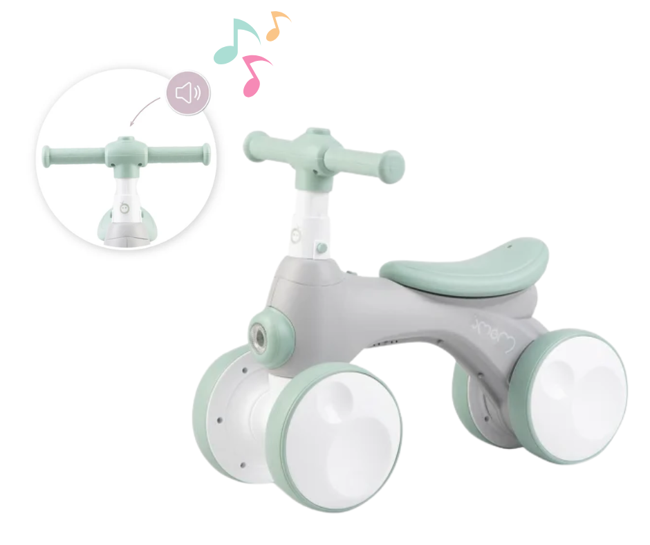 Bicicleta interactiva copii, cu balonase, lumini si sunete, Green, BebePrice [3]