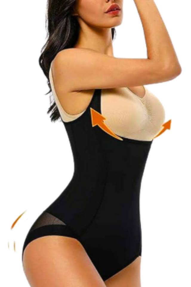 Body modelator cu efect tanga, Invisi fit, black, BebePrice [2]