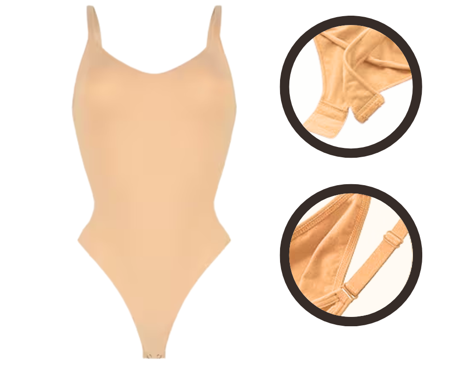 Body modelator bumbac, efect de lifting TangaFit, Beige, BebePrice [4]