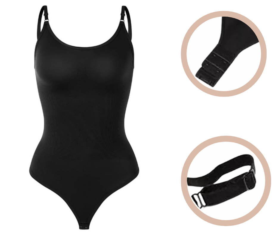 Body modelator bumbac, efect de lifting TangaFit, Black, BebePrice [6]