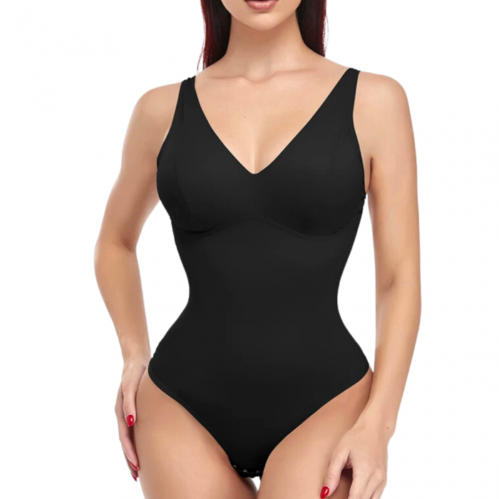 Body modelator cu efect de subtiere, grad de compresie ridicat, Black, Invisi, BebePrice [3]