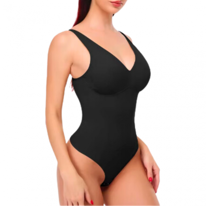 Body modelator cu efect de subtiere, grad de compresie ridicat, Black, Invisi, BebePrice [4]