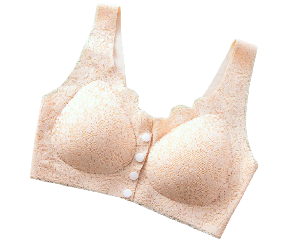 Sutien din dantela, deschidere in fata, Invisi Delicate, Soft Beige, BebePrice [4]