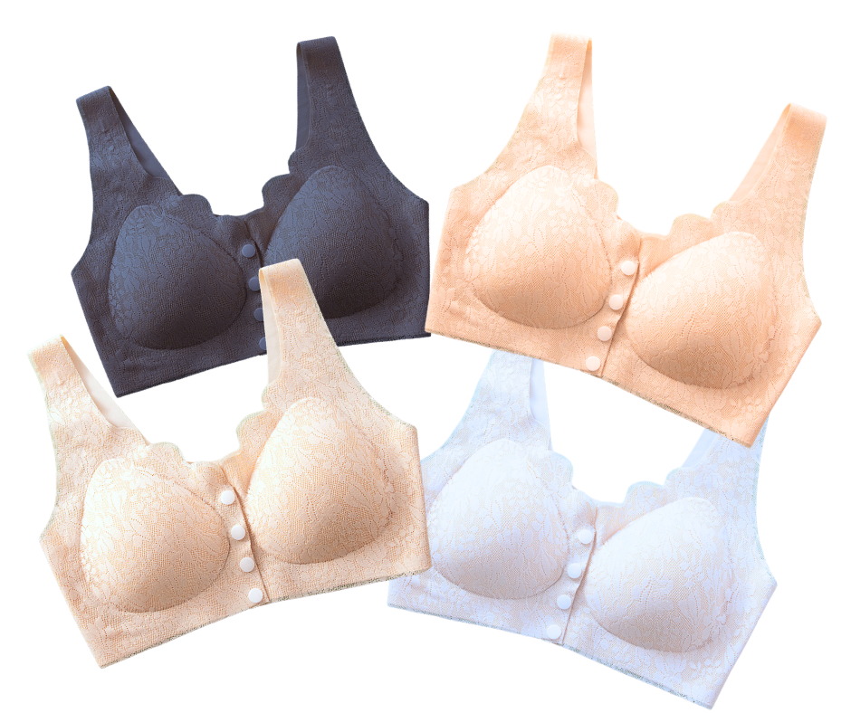 Sutien din dantela, deschidere in fata, Invisi Delicate, Black BebePrice [6]