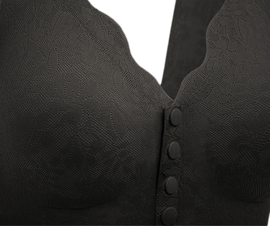 Sutien din dantela, deschidere in fata, Invisi Delicate, Black BebePrice [4]