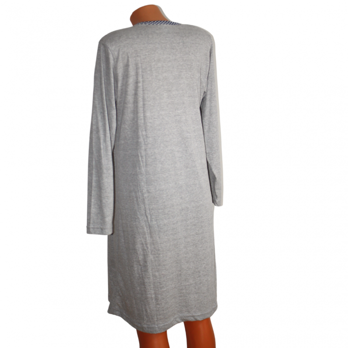 Camasa de alaptare Baby and bird, Grey-Navy, Maneca Lunga  BebePrice [3]