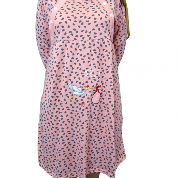 Camasa de alaptare Baby Love, Pink, Maneca Lunga BebePrice [3]