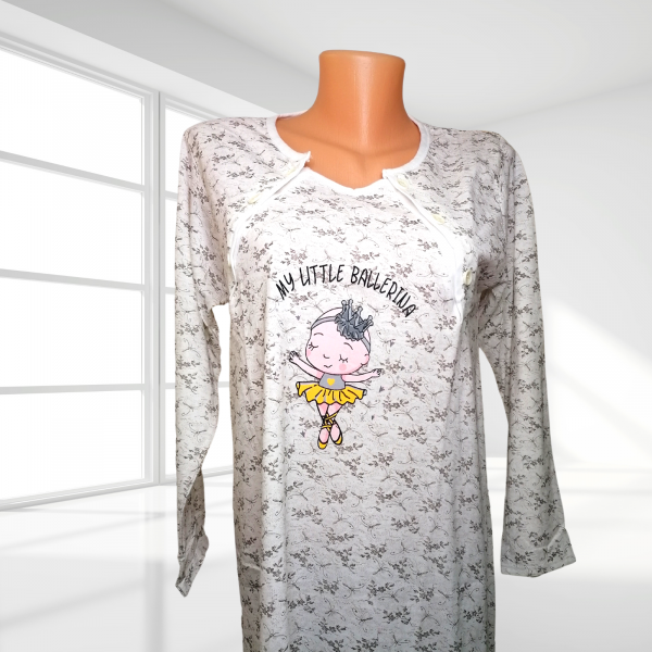 Camasa alaptare Little Ballerina, White Flower BebePrice [3]