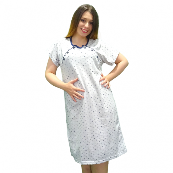 Camasa alaptare Betul, White Blue, Bebeprice [2]