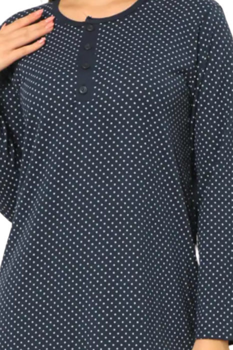 Camasa de alaptare, Mandy, Navy, Maneca Lunga, Bebeprice [3]