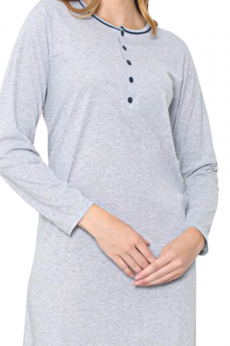 Camasa de alaptare, Clara, Grey, Maneca Lunga , Bebeprice [3]