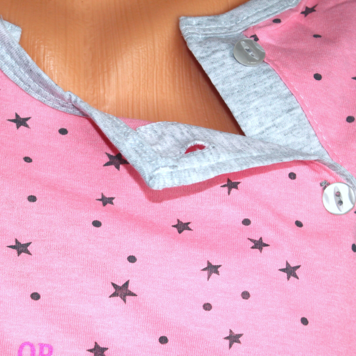 Camasa de alaptare, He or She, maneca scurta, Pink [4]