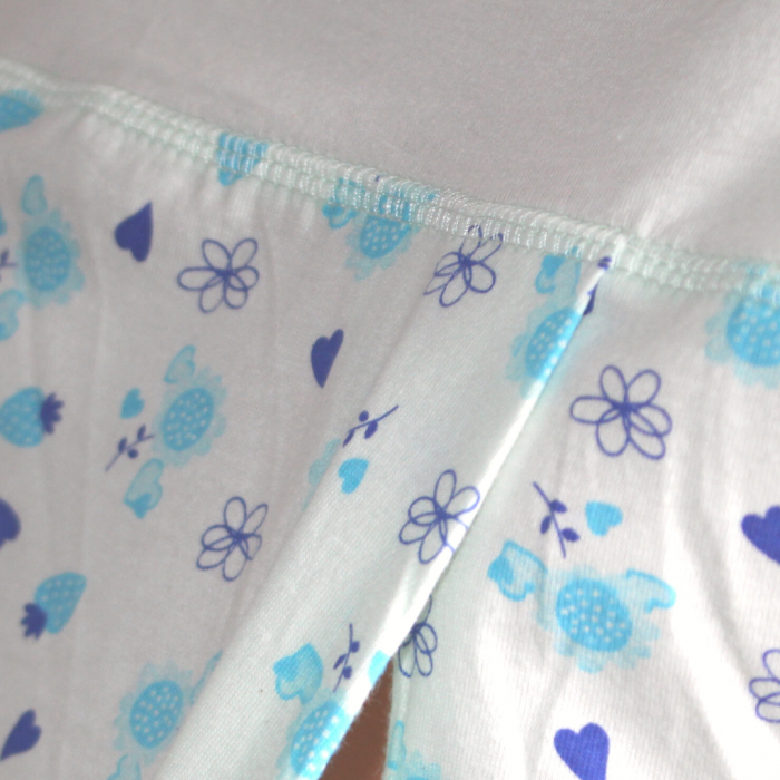 Camasa de alaptare, Flowers,Turquoise, maneca scurta [4]