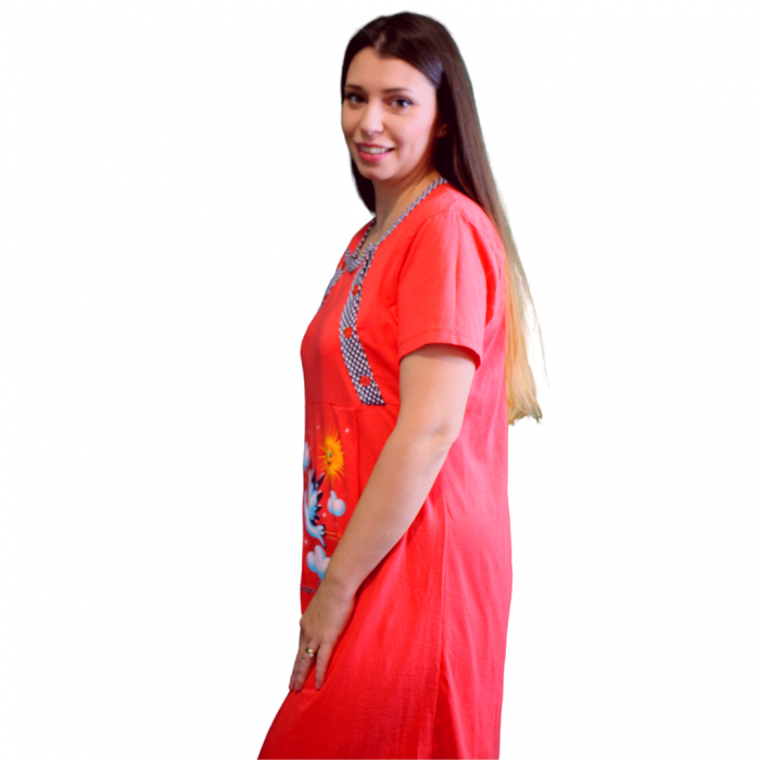 Camasa de alaptare, Love Me Baby, Red, maneca scurta [5]