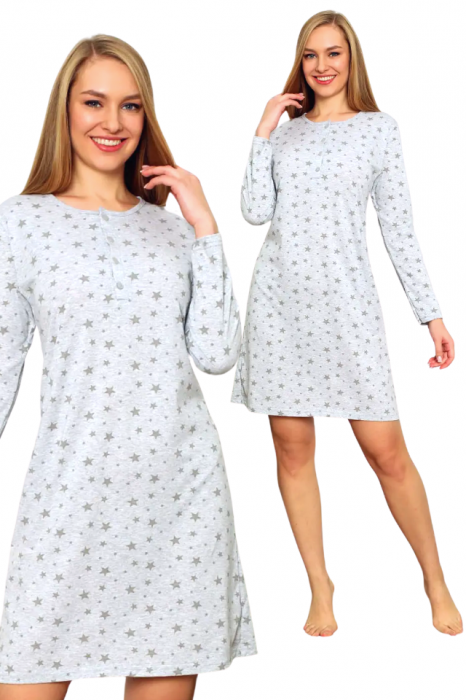 Camasa de alaptare,Sienna, Grey, Maneca Lunga, Bebeprice [3]