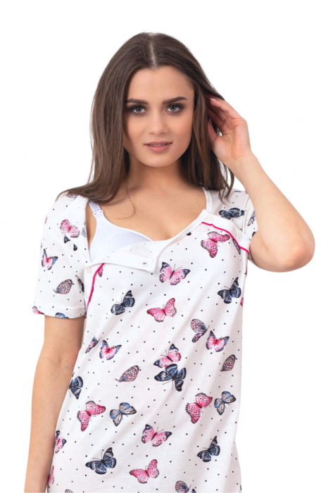 Camasa de alaptare, Pinkie Butterfly, Maneca Scurta, Bebeprice [2]