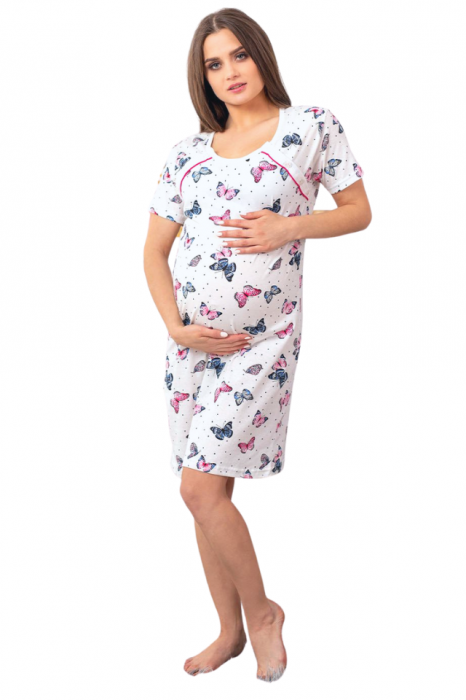 Camasa de alaptare, Pinkie Butterfly, Maneca Scurta, Bebeprice [3]