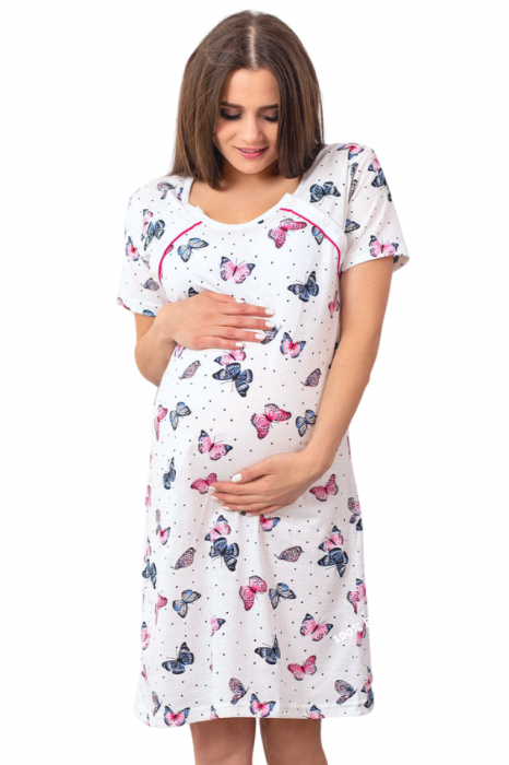 Camasa de alaptare, Pinkie Butterfly, Maneca Scurta, Bebeprice [5]