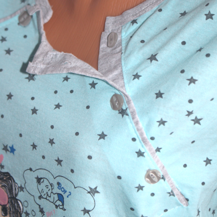 Camasa de alaptare  Pretty Lady, Blue, maneca scurta [3]