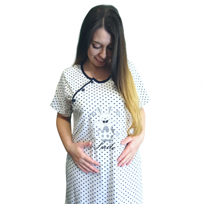 Camasa de alaptare White Rabbit, Betul, Maneca scurta, BebePrice [3]