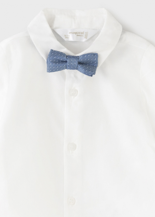 bebeprice Camasa Mayoral maneca lunga cu papion Off White [2]