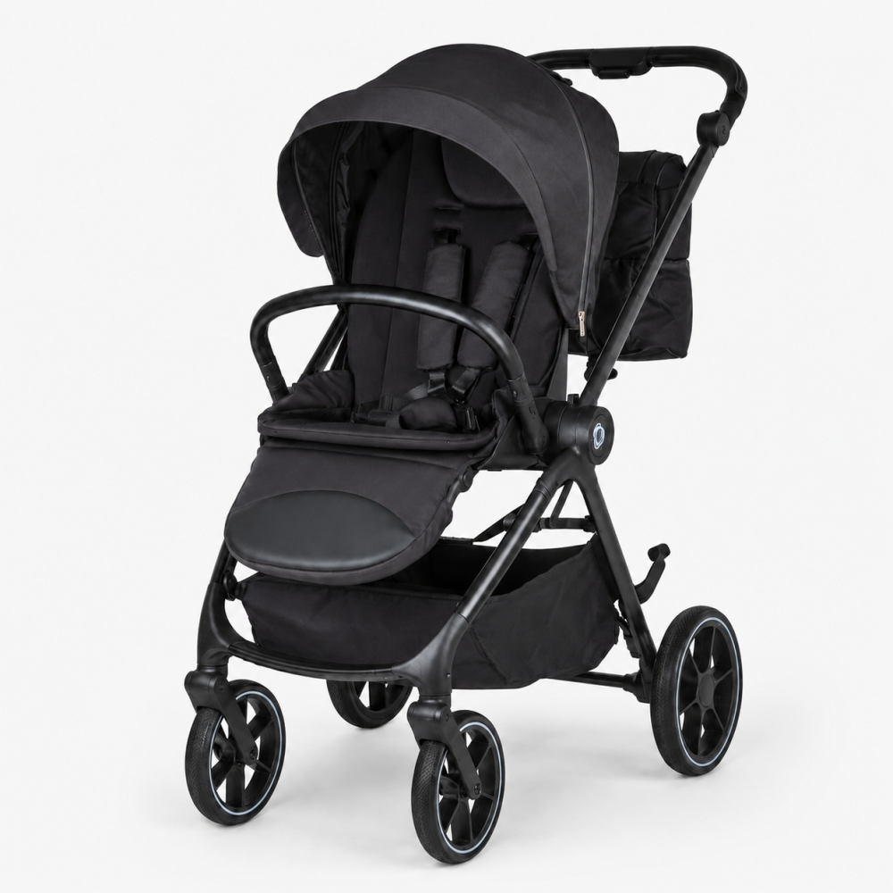 BBP-325065460 Carucior modular 2 in 1 Serry Jet Black centura de siguranta in 5 puncte si sistem de pliere BebePrice.ro [3]