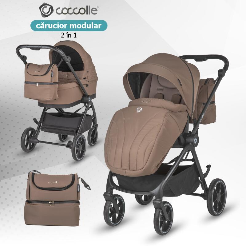 BBP-325065444 Carucior modular 2 in 1 Serry Light Taupe centura de siguranta in 5 puncte si sistem de pliere BebePrice.ro [6]