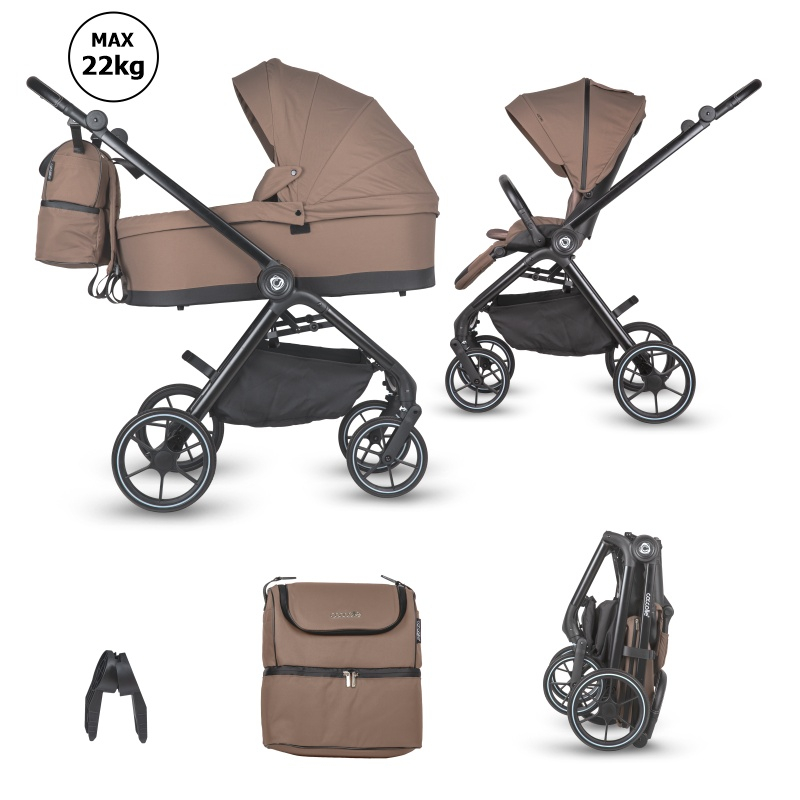 BBP-325065444 Carucior modular 2 in 1 Serry Light Taupe centura de siguranta in 5 puncte si sistem de pliere BebePrice.ro [3]
