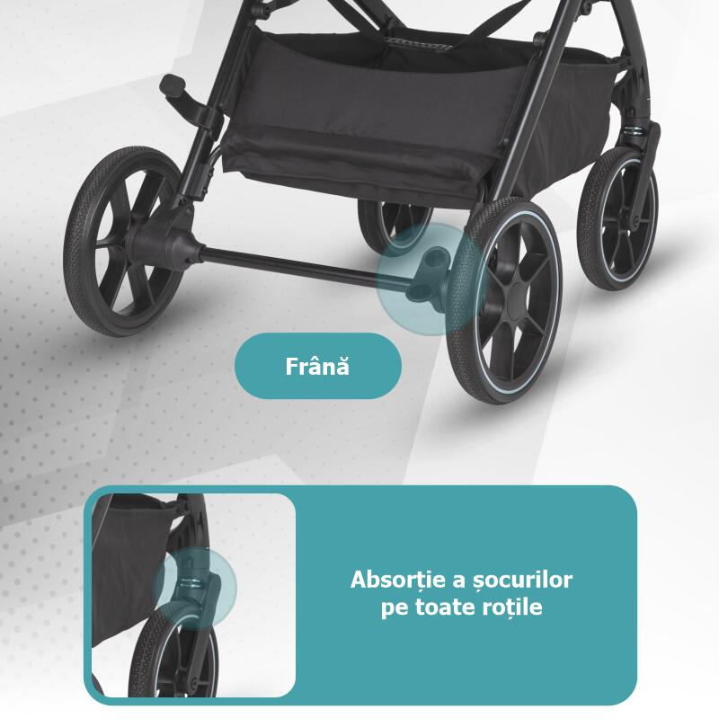 BBP-325065481 Carucior modular 2 in 1 Serry Moss Green centura de siguranta in 5 puncte si sistem de pliere BebePrice.ro [20]