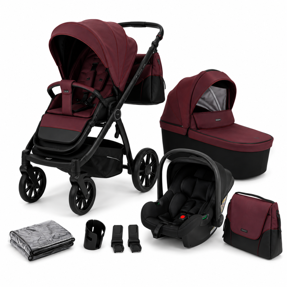 BBP-322065221325080000 Carucior modular 3 in 1 Saliara Cabernet cu Scoica auto i Size Knox Black sistem i-Size si centura de siguranta in 5 puncte BebePrice.ro [27]
