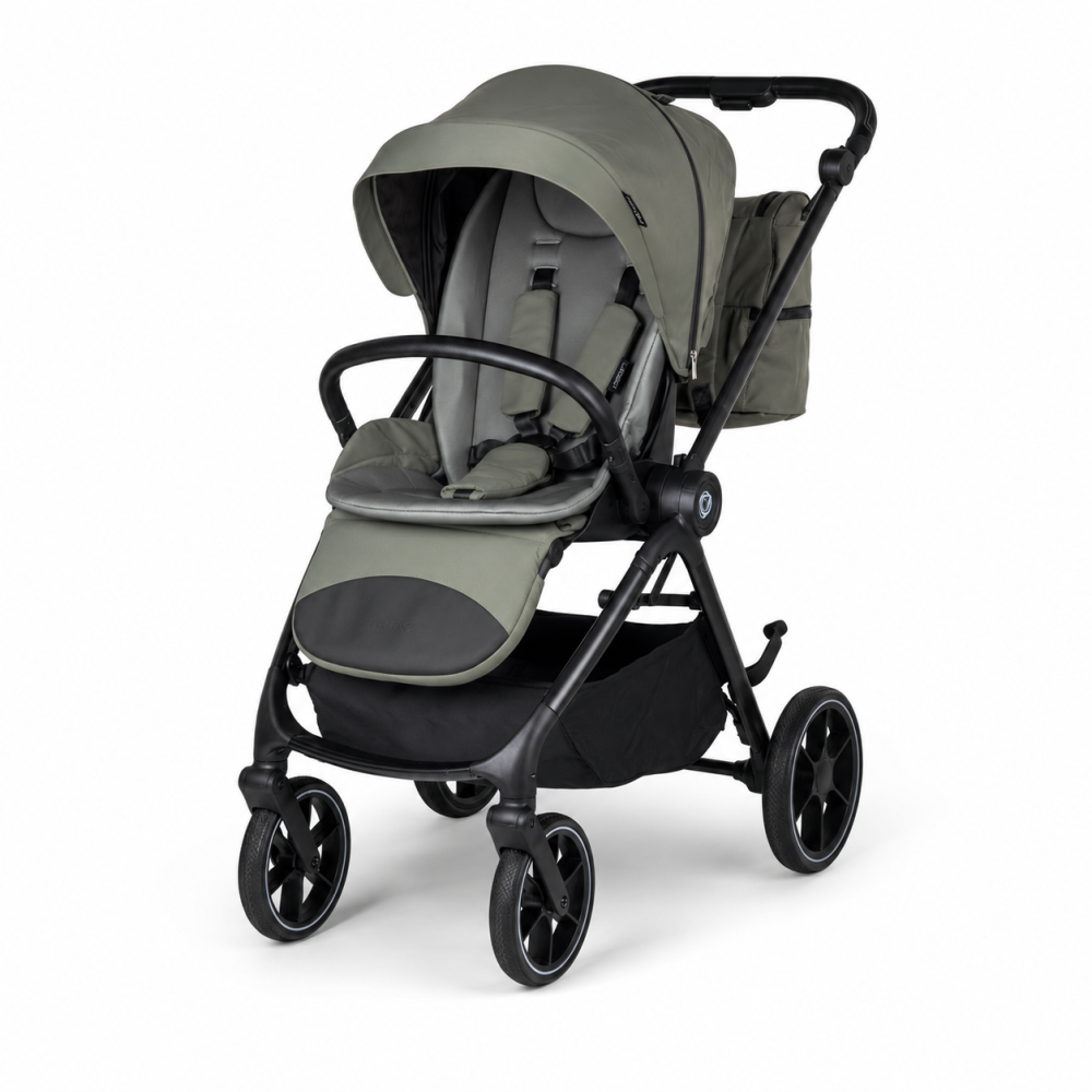 BBP-32506548108030650B2 Carucior modular 4 in 1 Serry Moss Green cu Scoica auto i Size Knox Black si Baza ISOFIX i Size Knox sistem i-Size si fixare ISOFIX BebePrice.ro [2]