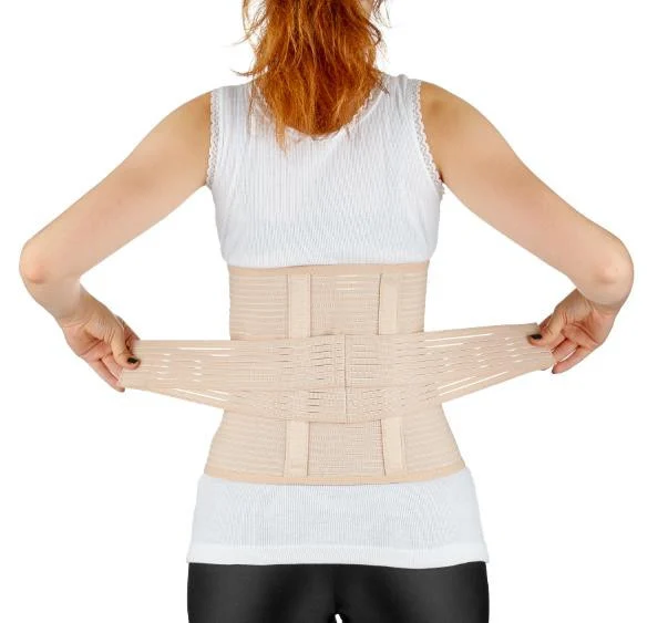 Centura abdominala modelatoare postnatala PREMIUM, prindere velcro, Beige [3]