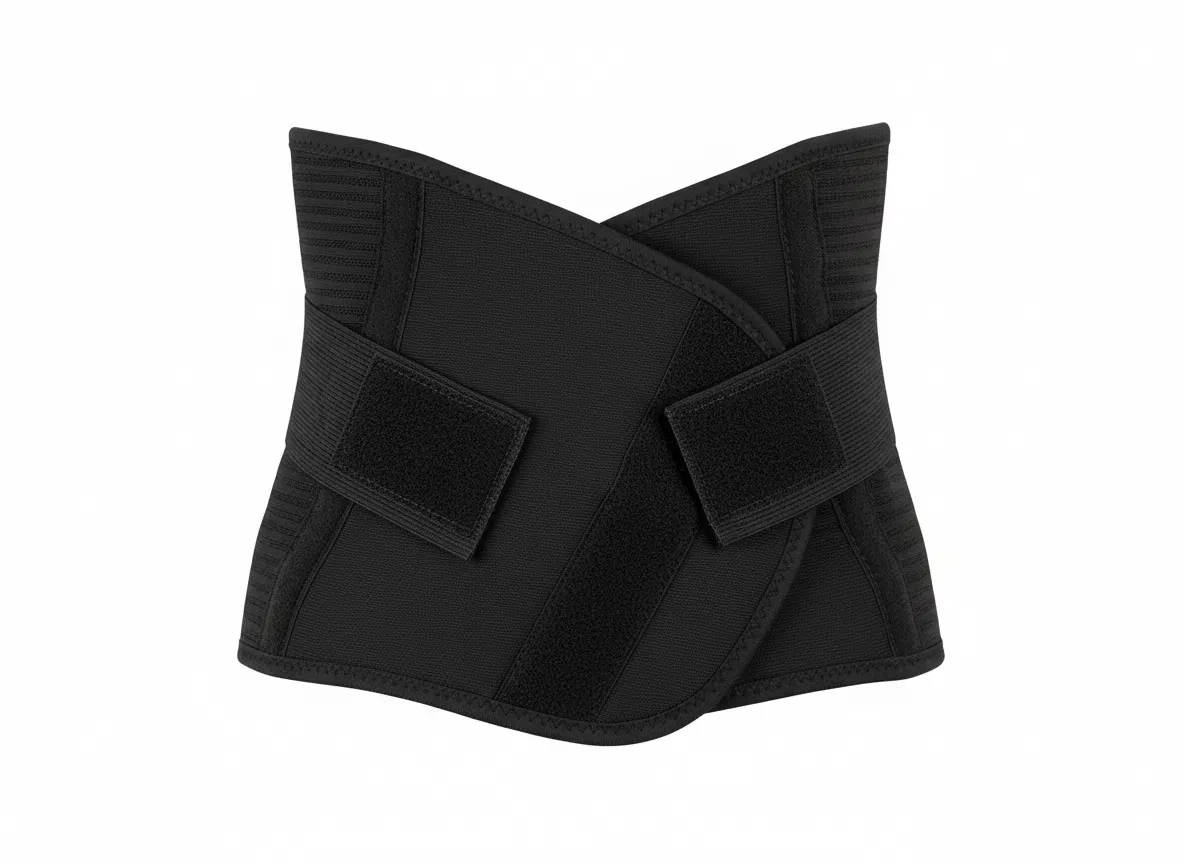 Centura abdominala modelatoare postnatala PREMIUM, prindere velcro, Black [5]