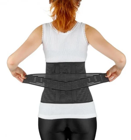 Centura abdominala modelatoare postnatala PREMIUM, prindere velcro, Black [3]