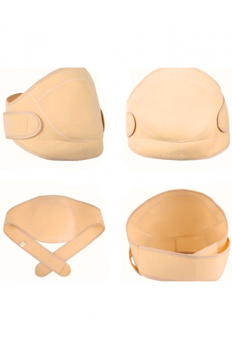 Centura reglabila pentru gravide, sustinere abdominala in timpul sarcinii, Beige [7]
