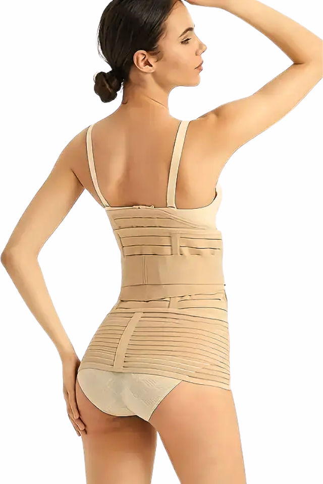 Centura abdominala 3 in1 pentru remodelare si sustinere abdominala, Beige, Beige, BebePrice [5]