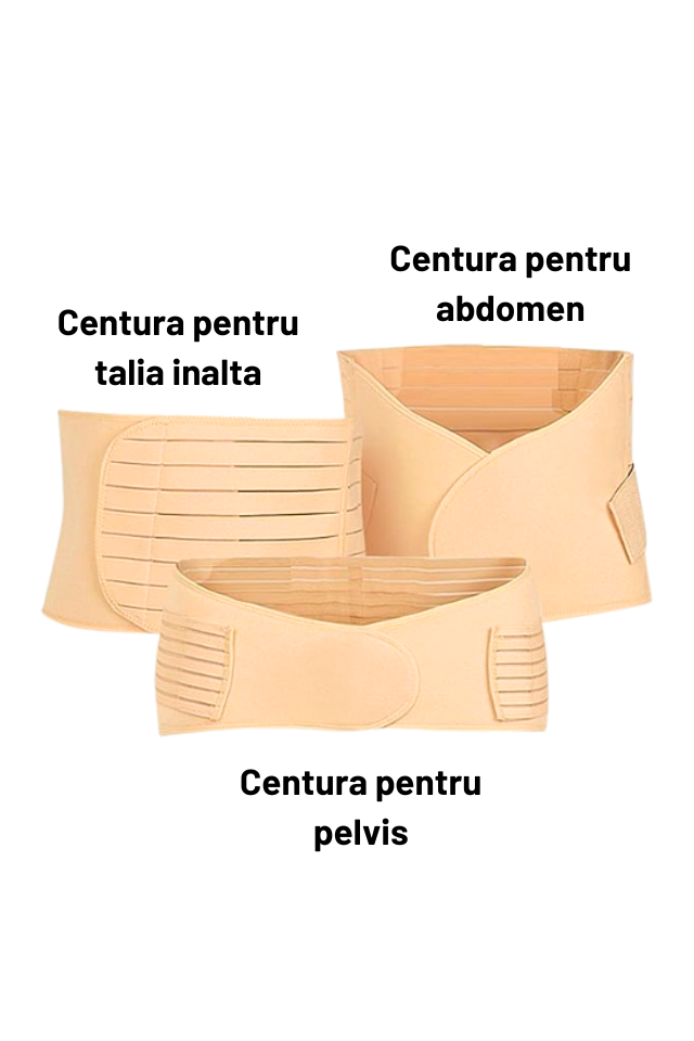 Centura abdominala 3 in1 pentru remodelare si sustinere abdominala, Beige, Beige, BebePrice [4]