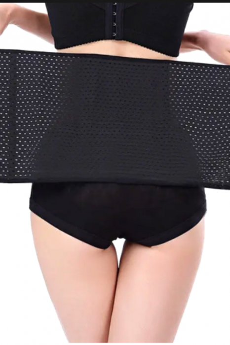 Centura modelatoare tip corset, prindere mos si baba, Black, BebePrice [6]
