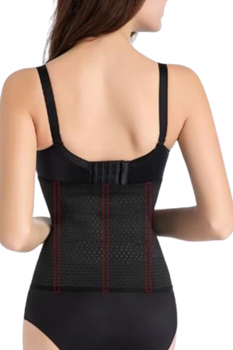 Centura modelatoare tip corset, prindere mos si baba, Black, BebePrice [4]