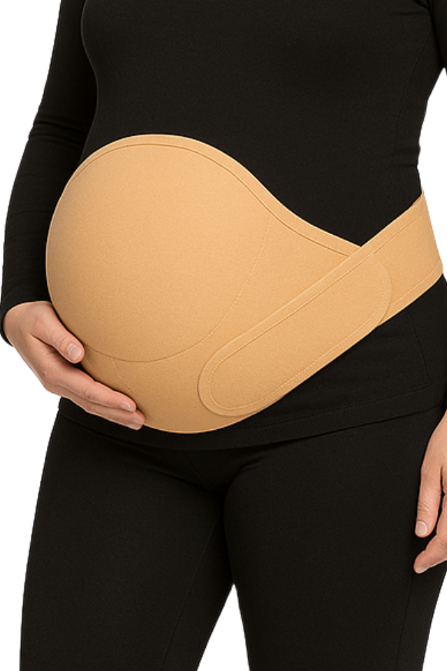 Centura reglabila pentru gravide, sustinere abdominala in timpul sarcinii, Beige [1]