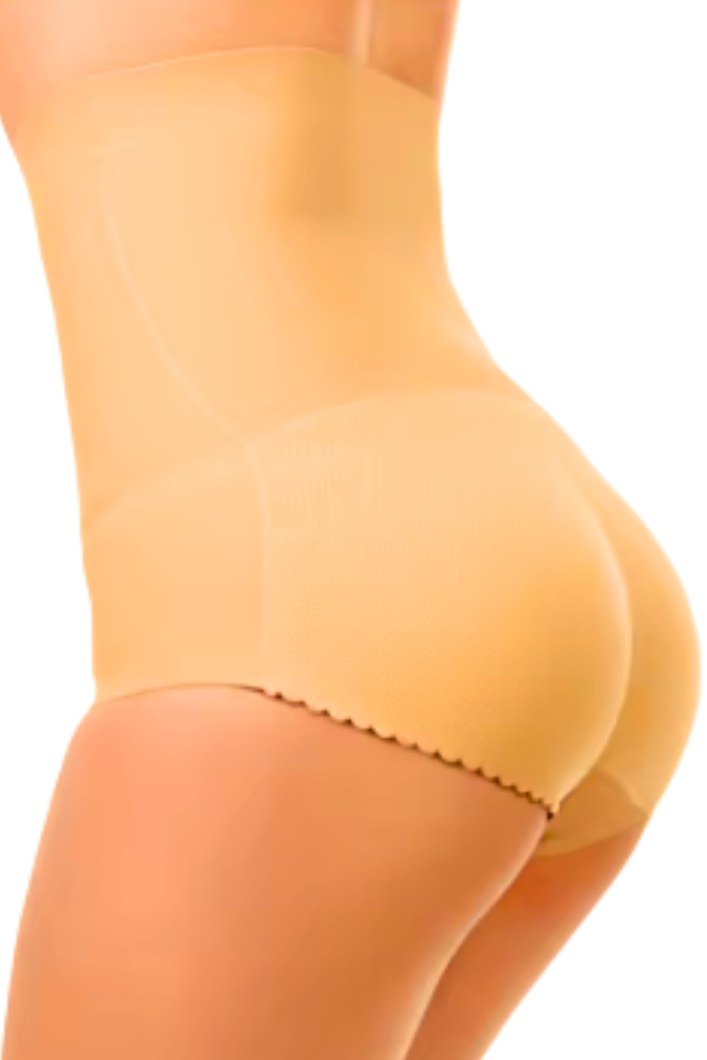 Chilot modelator cu talie inalta PushUp Contour, Beige, BebePrice [6]